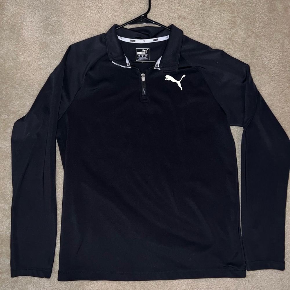 Puma Long Sleeve Quarter Zip Black Activewear Soccer